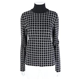 Langarm-Strickpullover von Hermès Schwarz