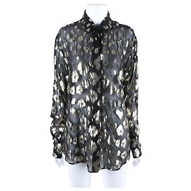 Saint Laurent Chemisier à manches longues Noir