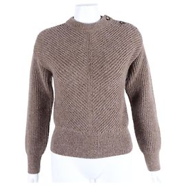 Bottega Veneta Langarm-Strickpullover Braun