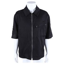 Camisa de Manga Curta com Zíper Hermès Preto