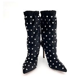 Botas de Terciopelo Valentino Negro