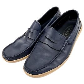 Tod's Loafer aus Leder Marineblau Blau