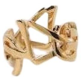 Saint Laurent Anello in metallo per sciarpa CASSANDRE D'oro