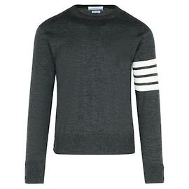 Thom Browne Feinmerino-Wollpullover Braun