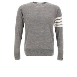 Thom Browne Bar Stripe Sustainable Merino Wool Knit Brown