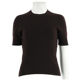 Fendi Kurzarm-Strickoberteil Braun