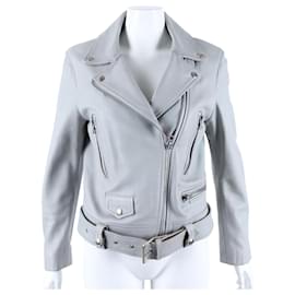 Acne Leather Jacket Brown