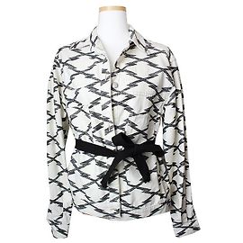 Isabel Marant Printed Denim Jacket Brown