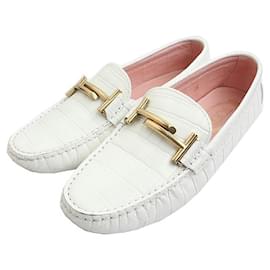 Tod's Mocassin Blanc Wani Pattern Blanc