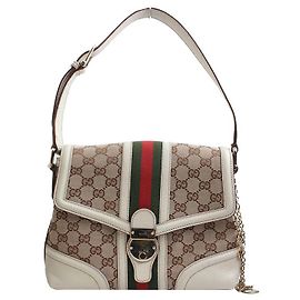 Gucci Bolsa de ombro em lona GG de edição limitada Multicor