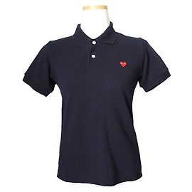 Comme Des Garcons Marine Piqué Hemd Comme des Garçons Blau