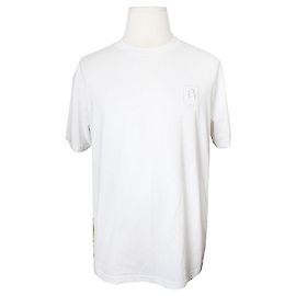 Burberry Details des Herren-T-Shirts überprüfen Silber