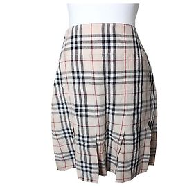 Burberry Beige Check Slit Skirt Multiple colors