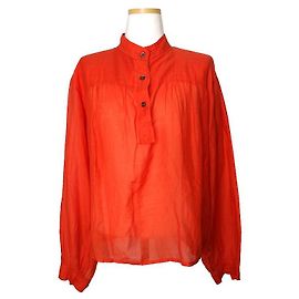 Blusa in cotone e seta arancione sangue Isabel Marant Arancione