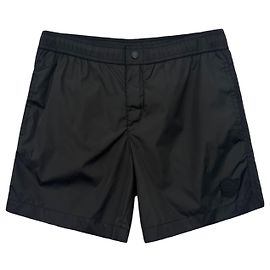 Moncler Schwimmshorts mit schwarzem Patch Schwarz