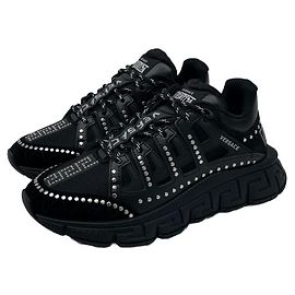 Versace Tênis Trigreca com studs Preto