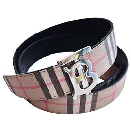 Burberry Leather Reversible TB Men's Belt Brown