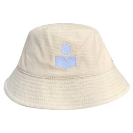 Isabel Marant HALEY Logo Bucket Hat Ecru Hellblau gestempelt: ECLU Blau