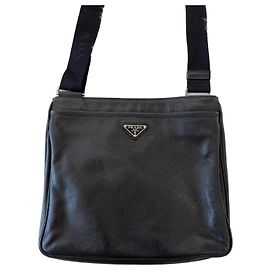Prada Borsa a tracolla in pelle vitello Nero