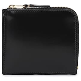 Comme Des Garcons Mirror Inside Half-Zip Wallet Black