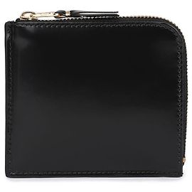 Comme Des Garcons Portafoglio con zip a metà e specchio interno Nero