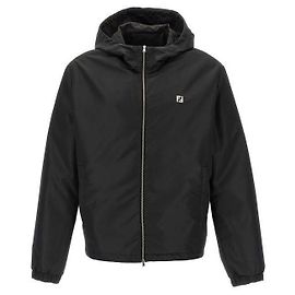 Fendi Blousonjacke aus Technischem Gewebe Schwarz