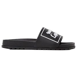 Versace Logo Shelly Slide Nero