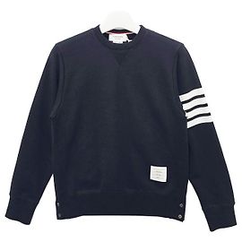 Thom Browne Diagonal Armband Loop Bag Classic Sweatshirt Navy Blue