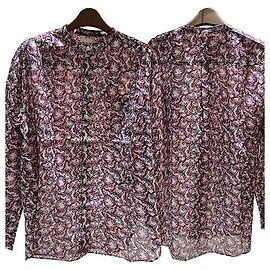 Isabel Marant MEXIKA Blumenbluse mit Tasche Weiß