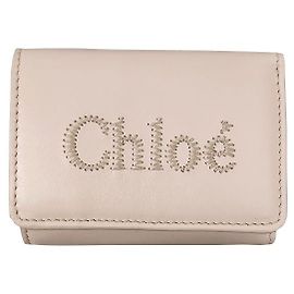 Chloé Shiny Calfskin Mini Wallet Pink