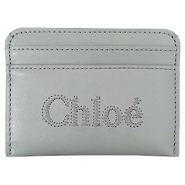 Chloé Glänzendes Kalbsleder-Kartenetui Grün