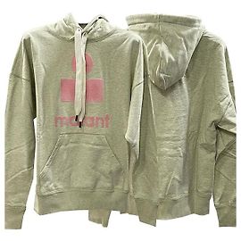 Isabel Marant Oversized Hoodie mit Etual Mansel Logo Hellgelb Puder LYPO Gelb