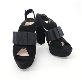 Miu Miu Suede Sandals Black