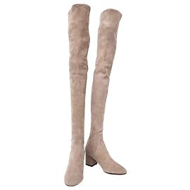 Botas de camurça acima do joelho Valentino Marrom