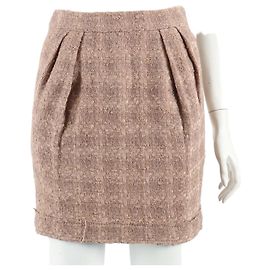 Saia de tweed rosa Moschino Rosa