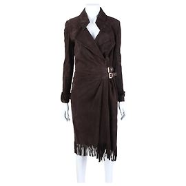 Tom Ford Suede Long Jacket Brown