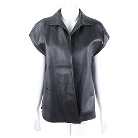 Dior Chaleco de cuero Negro