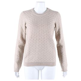Pull en cachemire à manches longues Hermès Marron