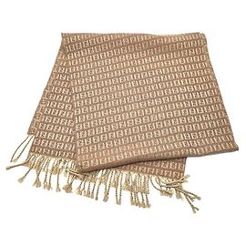 Fendi Cachecol de lã Juka Laranja