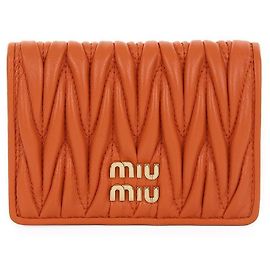 Miu Miu Soporte de tarjetas plegable Matarese Naranja