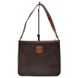 Céline Bolsa de Ombro Triomphe Macadam Marrom