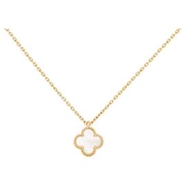 Van Cleef & Arpels Sweet Alhambra Necklace Mother of Pearl White