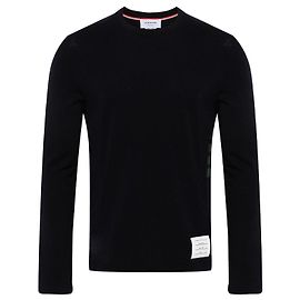 Thom Browne Wool Jersey Asymmetric Long Sleeve T-Shirt Blue Blue