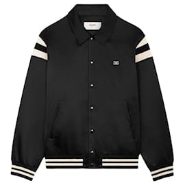 Céline Satin Triomphe Teddy Jacket Black Black