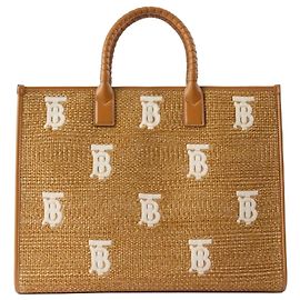 Burberry Bolsa Tote Freya Média Natural Laranja