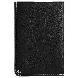 Hermès Cellier Kartenhalter Geldbörse Schwarz Schwarz