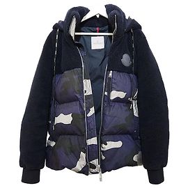 Moncler Gepolsterter Pullover Giannaloro Horn Camo Schwarz