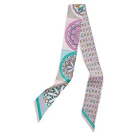 Hermès Lenço de seda para mulheres Twilly Efeito Caleidoscópio Azul