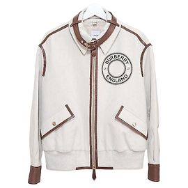 Burberry Logo Graphic Jacket Silvery