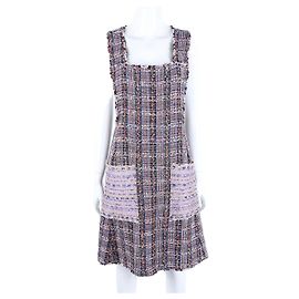 Vestido sin mangas de tweed Chanel Multicolor